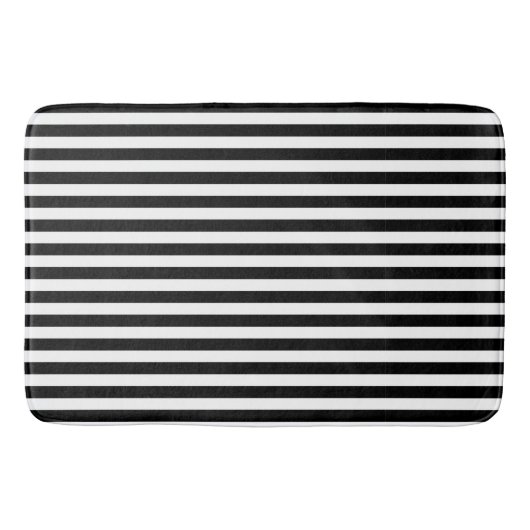 Zwart-witstripes — Bath Mat (Voorkant)