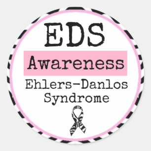 Zwart-witsyndroom van Ehlers-Danlos EDS-Sticker Ronde Sticker