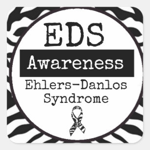 Zwart-witsyndroom van Ehlers-Danlos EDS-Sticker Vierkante Sticker