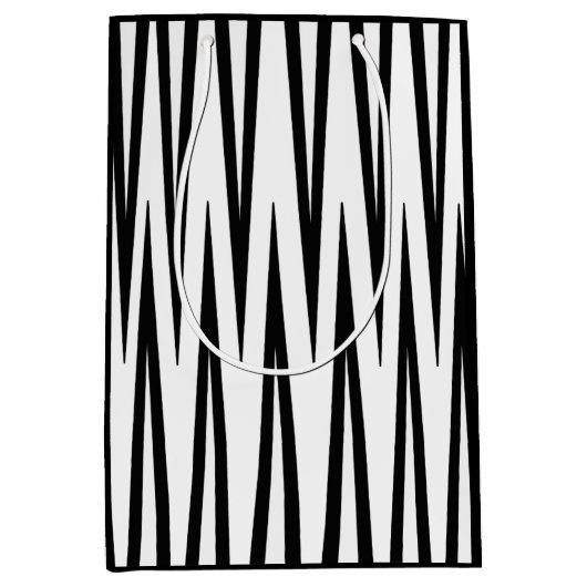 Zwart-wittas met gemiddelde grootte en witte tas medium cadeauzakje (Voorkant)