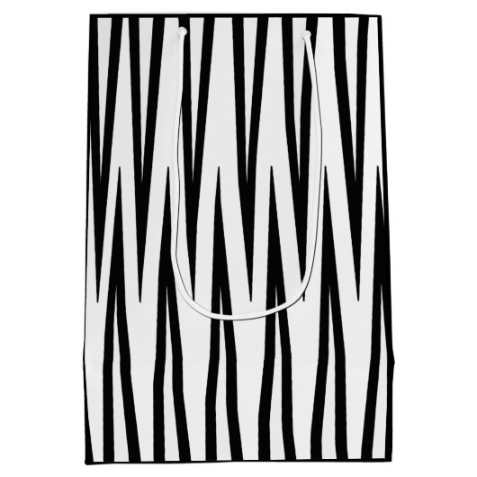 Zwart-wittas met gemiddelde grootte en witte tas medium cadeauzakje (Achterkant)