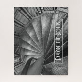 Zwart-wittas met metallisch draagtas legpuzzel (Verticaal)