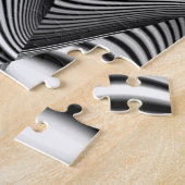Zwart-witte 3D illusie | Opwindend volwassenen Legpuzzel (Zijkant)