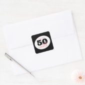 Zwart Witte 50e Verjaardag Favor Sticker (Envelop)