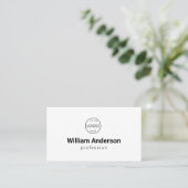 Zwart Witte Aangepaste Logo QR Code Sociale Media  Visitekaartje (Staand voorkant)
