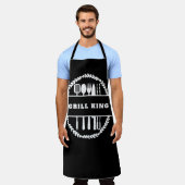 Zwart-witte aangepaste tekst Papa koken Chef Schort (Gedragen)