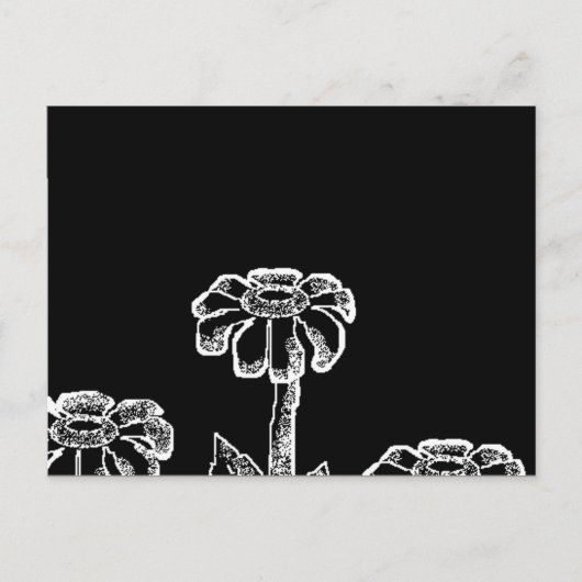 Zwart-witte aanloopschets briefkaart (Voorkant)