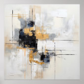 Zwart-witte, abstracte afbeelding poster (Voorkant)