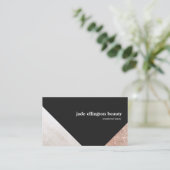 Zwart-witte Abstracte geometrische kopercondensato Visitekaartje (Staand voorkant)