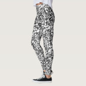 Zwart-witte Abstracte hedendaagse Leggings (Links)