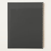 Zwart-witte Abstracte Lijnen Aangepaste vormen Planner (Achterkant)