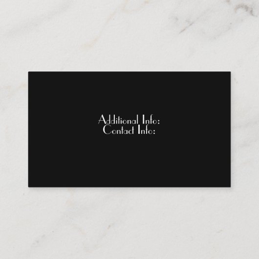 Zwart-witte Abstracte lijnen Visitekaartje 2 (Achterkant)