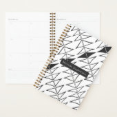 Zwart witte Abstracte Lijnen Vormen Persoonlijke P Planner (Display)