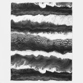 Zwart-witte Abstracte moderne verlichtingskunst Fleece Deken (Voorkant)