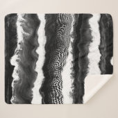 Zwart-witte Abstracte moderne verlichtingskunst Sherpa Deken (Voorkant (horizontaal))