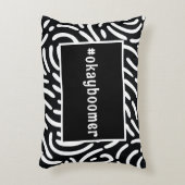 Zwart Witte Abstracte Patroon Hashtag Studentenhui Accent Kussen (Voorkant(Verticaal))