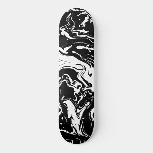 Zwart-witte abstracte zwenken (bijgewerkt ontwerp) persoonlijk skateboard (Voorkant)