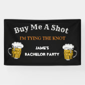 Zwart-witte achtergrond voor Bachelor Party Spandoek (Horizontaal)