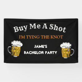 Zwart-witte achtergrond voor Bachelor Party Spandoek