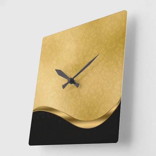 Zwart-witte acrylwandklok vierkante klok (Hoek)