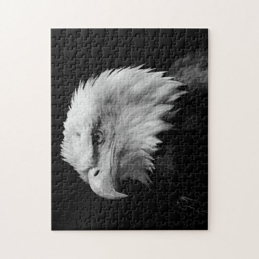 Zwart-witte adelaar - Dieren Kunst Legpuzzel (Verticaal)