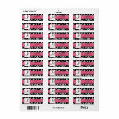 Zwart-witte Adresetiketten Etiket (Full Sheet)