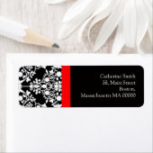 Zwart-witte Adresetiketten met rood Etiket (Insitu)