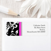 Zwart-witte Adresetiketten met roze Etiket (Insitu)