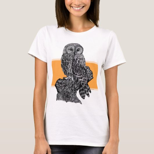 Zwart-witte afbeelding van kieuwen t-shirt (Voorkant)