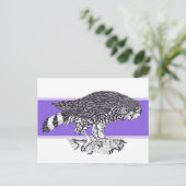 Zwart-witte afbeelding van Sparrow Hawk Briefkaart (Staand voorkant)