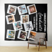 Zwart Witte Afgestudeerde Insta Foto School Bijnam Wandkleed (In Situ (horizontaal))