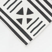 Zwart|Witte Afrikaanse modder Geïnspireerd op maat Fleece Deken (Hoek)