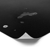 Zwart-witte Afrikaanse vrouwen vlinder monochroom Poster (Hoek)