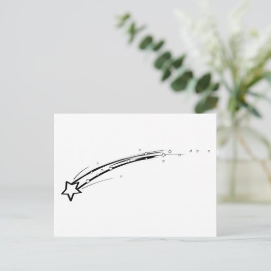 Zwart-witte afspeelster briefkaart (Staand voorkant)