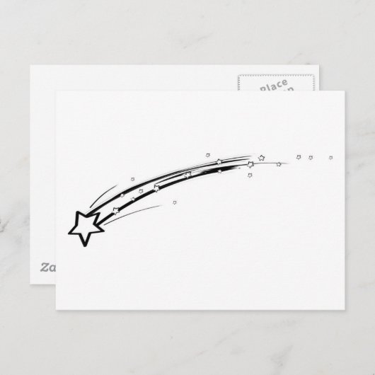 Zwart-witte afspeelster briefkaart (Voorkant / Achterkant)