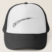 Zwart-witte afspeelster trucker pet (Voorkant)