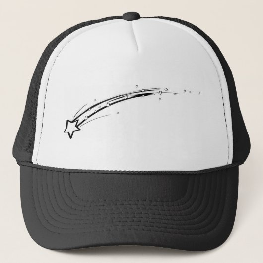 Zwart-witte afspeelster trucker pet (Voorkant)