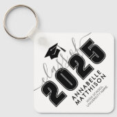 Zwart Witte Afstudeerdag Sleutelhanger (Voorkant)