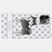 Zwart-Witte Alaskaanse Malamute Mooie Hond & Naam Case-Mate iPhone Case (Achterkant (horizontaal))