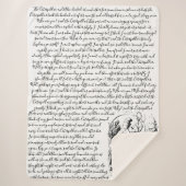 zwart-witte Alice in Wonderland Sherpa Deken (Voorkant)