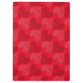 Zwart-witte alternatieve hartlijnen op rood klembord (Achterkant)