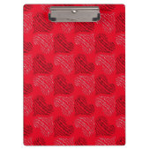 Zwart-witte alternatieve hartlijnen op rood klembord (Voorkant)