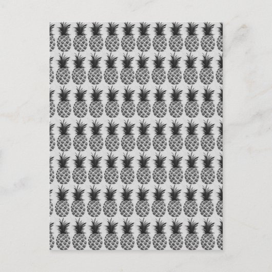 Zwart-witte anananas briefkaart (Voorkant)