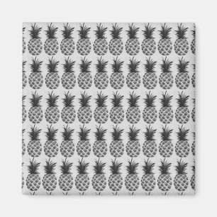 Zwart-witte anananas magneet
