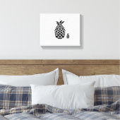 Zwart-witte ananas print op canvas (Insitu (Slaapkamer))