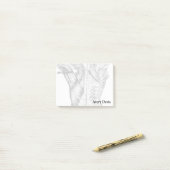 Zwart-witte anatomie Art Rugspieren (1890) Post-it® Notes (Op bureau)