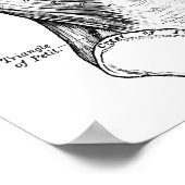 Zwart-witte anatomie Art Rugspieren (1890) Poster (Hoek)