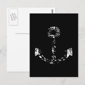 Zwart-witte anchor Fine Art Briefkaart (Voorkant / Achterkant)