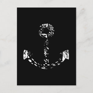 Zwart-witte anchor Fine Art Briefkaart