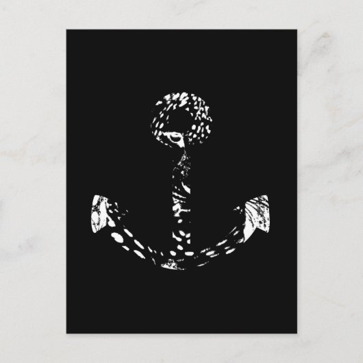 Zwart-witte anchor Fine Art Briefkaart (Voorkant)